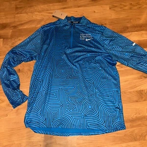 Nike Sport & Sanctuary Club Dri-FIT Running Pullover Top Blue Large - Picture 1 of 7
