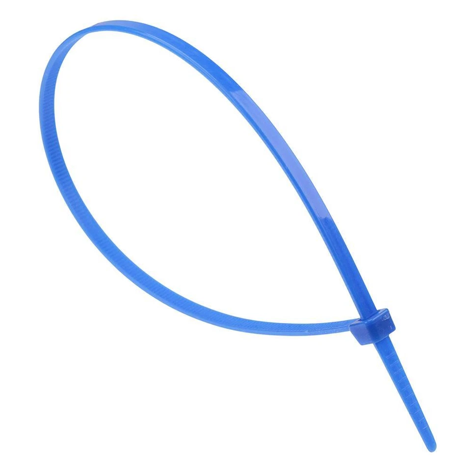 Abraçadeira com zíper azul 4,8 mm x 300 mm - Pacote com 100 - Imagem 1 de 1