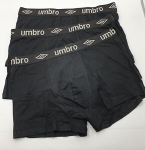 Umbro 3er Pack Herren Boxer Shorts Trunks Unterhosen Schwarz XL