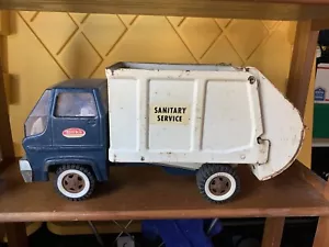 Camión de basura de acero prensado tonka de colección servicio sanitario de alrededor de 1960 - Imagen 1 de 7