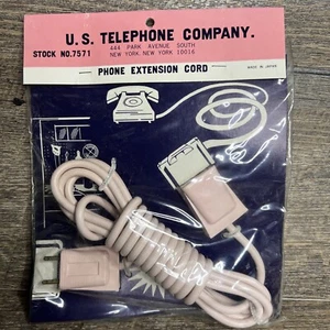 Cable de extensión de colección 4 clavijas década de 1950 rosa de la compañía telefónica de EE. UU. número de stock 7571 de lote antiguo - Imagen 1 de 5