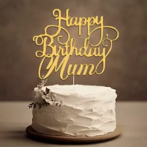 Cake Topper Acrilico Buon Compleanno Personalizzato - Nome Personalizzato & Colore - Foto 1 di 10