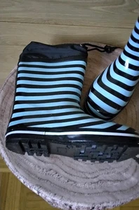 Kinderstiefel  Gummistiefel gefüttert gestreift Größe 33 - Top Zustand ! - Bild 1 von 3