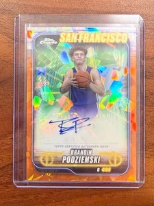 2024-25 Topps Chrome Sapphire Edition - Brandin Podziemski - Orange Auto - /25 - Bild 1 von 1