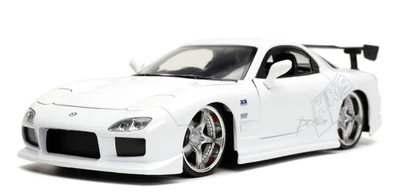 JADA TOYS, MAZDA RX-7 Wide Body 1993 Bianco Veloce e Furioso, 1/24,  JAD32607 - Immagine 1 di 4
