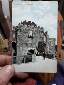 Constable's Tower Dover Castle Valentine Sons Ltd 1906 postmark Architecture - Foto 1 di 2