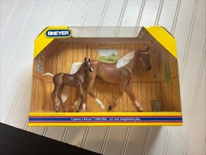 Retired Classic Breyer Horse #62007 Palomino Morgan Mare & Foal New In Box - Picture 1 of 10