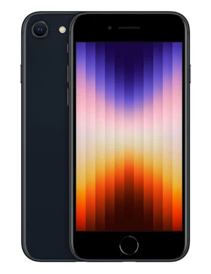 Apple iPhone SE 3.Gen (2022) A2783 64GB 5G Dual SIM Schwarz Smartphone Sehr Gut - Bild 1 von 4