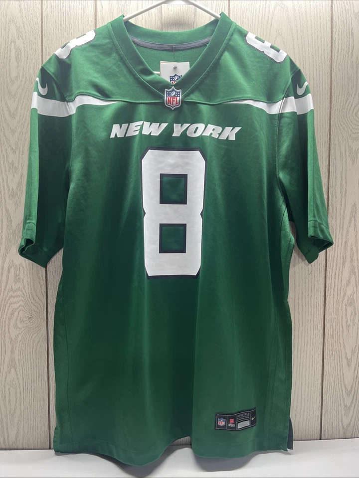 NIKE NEW YORK JETS AARON RODGERS #8 NFL GAME PLAYER GREEN JERSEY Large