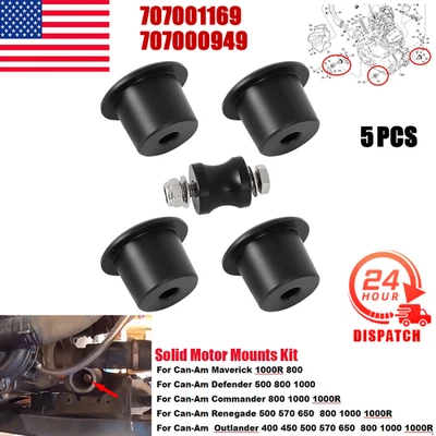 For Can Am Solid Motor Mounts Outlander 400 450 500 570 650 800 1000 1000R US Foto 1 de 4