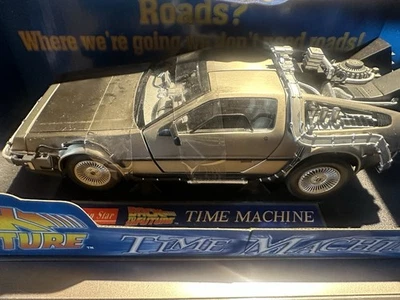 Sun Star Back to the Future DeLorean Time Machine 1:18 Scale Toy Car NOS New - Image 1 of 4