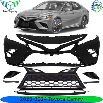Front Bumper Cover & Grille Assembly Kit For 2020-2024 Toyota Camry Foto 1 de 4