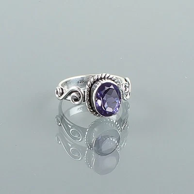 Iolite Gemstone 925 Sterling Silver Ring Handmade Jewelry Ring For Gift - Image 1 of 3