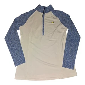 Masters Magnolia Lane Tech 1/4 Zip Womens Blue Stone White Size M Long Sleeves - Picture 1 of 8