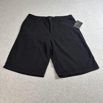 Oakley Shorts Mens 34 Jet Black Bull Short Pinstripe Regular Fit Chino Grunge - Image 1 of 4