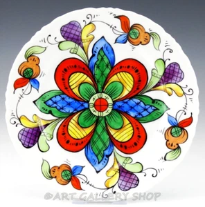 Antique Rosenthal RC Versailles Bavaria 8" HANDPAINTED FLORAL FOLK MOTIFS PLATE - Picture 1 of 4