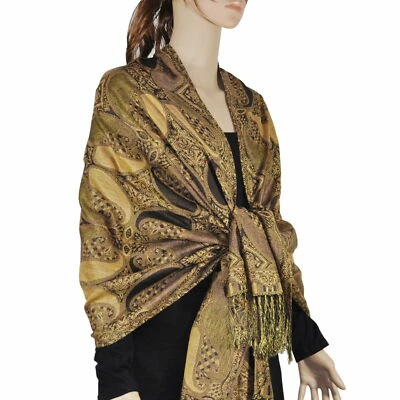Paisley Pashmina Bufanda Mantón Envoltura 18 Colores Acogedor Otoño Invierno Accesorio Idea de Regalo Foto 1 de 3