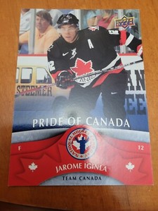 2013 UD National Hockey Card Day 5X7 Jarome Iginla Pride of Canada #NHCD7