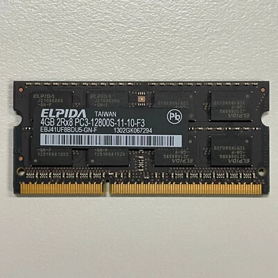 Elpida 4GB DDR3 Ram PC3-12800 1600MHz SODIMM EBJ41UF8BDU5-GN-F Apple iMac 2014 - Image 1 of 4
