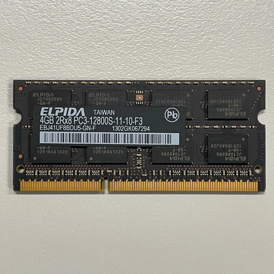 Elpida 4GB DDR3 Ram PC3-12800 1600MHz SODIMM EBJ41UF8BDU5-GN-F Apple iMac 2014 - Image 1 of 4