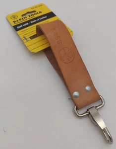New NOS Old Stock Klein Tools Tan Leather Snap Loop Tool Holster #5458 -USA Made - Picture 1 of 3