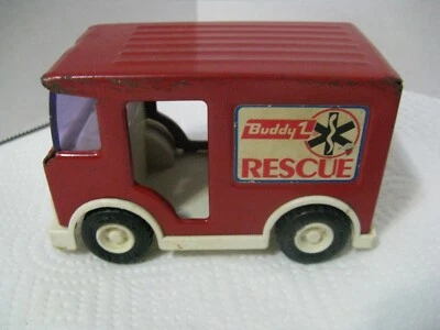 Red Buddy L Rescue Medical Truck Pressed Steel Japan - Image 1 of 4