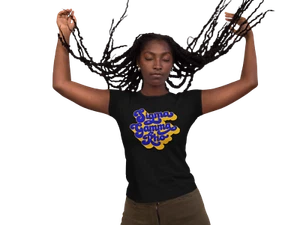 Camiseta Sigma Gamma Rho Sorority Negra Manga Corta 1922 Pretty Poodle - Imagen 1 de 1