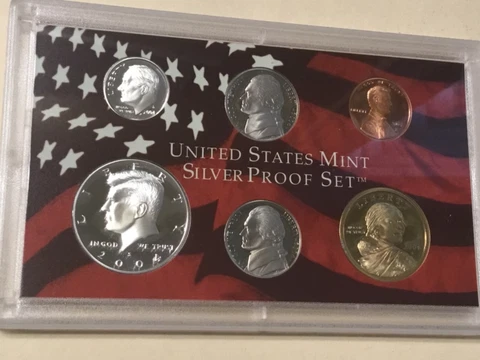 2004 S SILVER PARTIAL (6 Coins) UNCIRCULATED PROOF US MINT SET NO BOX OR COA Cover