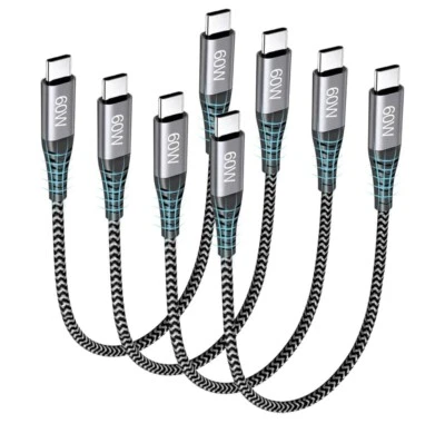 15cm USB C Cable Short USB C to Type C Cable PD 60W Fast Charging【4 Pack】 - image 1 of 4