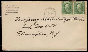 UNITED STATES - 1924 Washington Rate Cover "Rahway N.J. to Flemington, N.J." - Picture 1 of 2