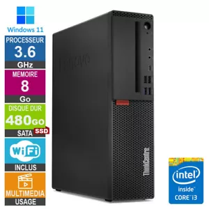 PC Lenovo M720s i3-8100 3.60GHz 8Go/480Go SSD Wifi W11 - Photo 1/1
