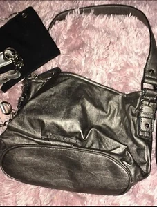 Borsetta donna piccola in ecopelle lucida argento Nine & Co DIFETTI! Pls Leggi - Foto 1 di 14