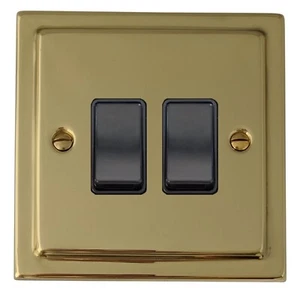 Trimline Polished Brass TBB Light Switches, Plug Sockets, Dimmers, Cooker, Fuse - Picture 1 of 53