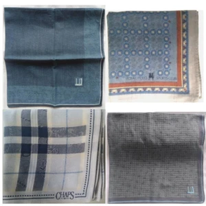 LOT OF 4 OVINTAGE BANDANA CLASSIC PATTERN COTTON POCKET SQUARE HANDKERCHIEF - Picture 1 of 5