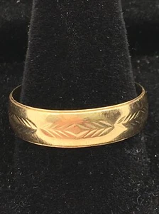 Solid 14K Yellow Gold 6mm wide Unisex Wedding Band Ring 4.4gr. Size 11.25 - Picture 1 of 12