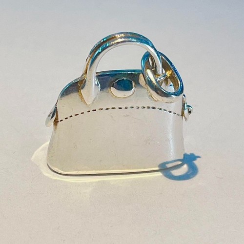 HERMÈS Ciondolo Borsa Bolide Argento Sterling 925 Hermes Paris Grande Borsa Bolide Scatola Pillola