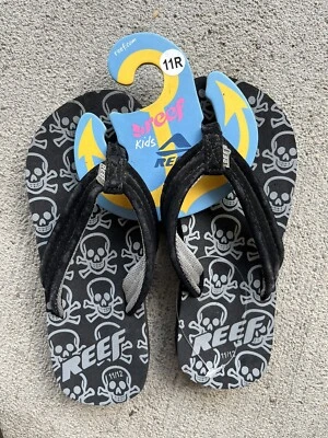Nuevas Sandalias Reef Negras Niños Talla 11 Foto 1 de 4