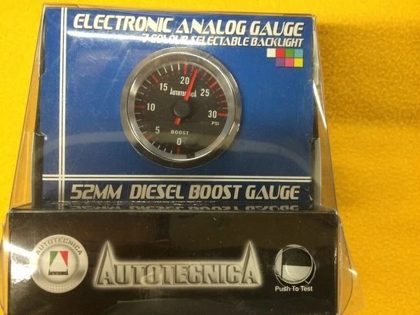 Autotecnica G6148G7D Boost gauge Turbo diesel 30 Psi (2 Bar) 52mm 2" Black - Image 1 of 1