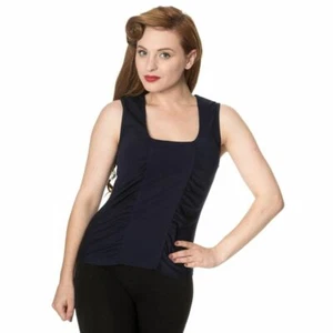 Banned Head Over Heels Top in Midnight Blue - Picture 1 of 4