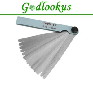 17 Blade Steel Gap Filler Feeler Gauge 0.02-1mm Thickness Gage Measurement Tool - Bild 1 von 9