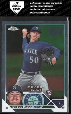 2023 Topps Chrome Update Bryce Miller USC99 Rookie Debut | Seattle Mariners - Image 1 of 2