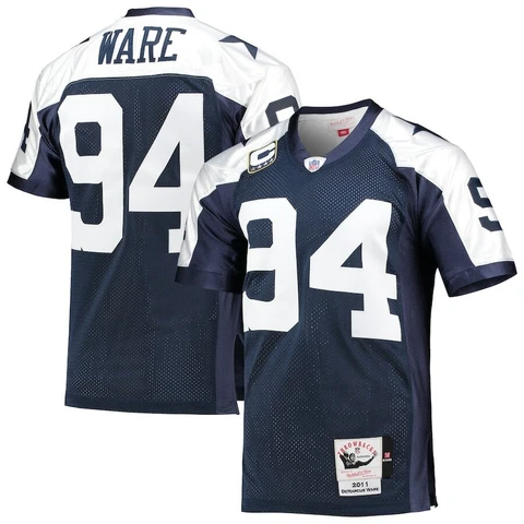 Dallas Cowboys DeMarcus Ware #94 Mitchell & Ness Navy 2011 NFL Authentic Jersey Cover