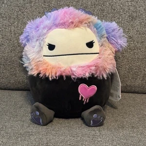 Squishmallows Frumpy the Salty Bigfoot San Valentín 2025 Negro Tie Dye 8 pulgadas NUEVO - Imagen 1 de 4