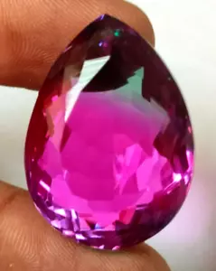 Large Tourmaline 70.40 Ct. Pear Cut Multi-Color Loose Gemstone Gift For Women - Picture 1 of 7