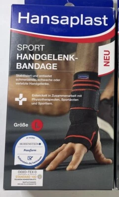 Hansaplast Sport Wrist Brace Premium Wrist Support Size LARGE Adjustable Straps - Image 1 of 4