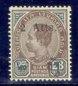 THAILAND 1905 Third Issue Surcharged 2a on 28a MNH - Picture 1 of 2