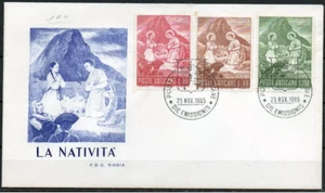 Vatican 1965 Christmas,Nativity,Madonna & Child,Holy Family,Llama,Mountain,FDC - Picture 1 of 1