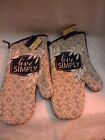 100% Cotton Oven Mitt Mitaine Isolante 7In X 13In Home Collection.