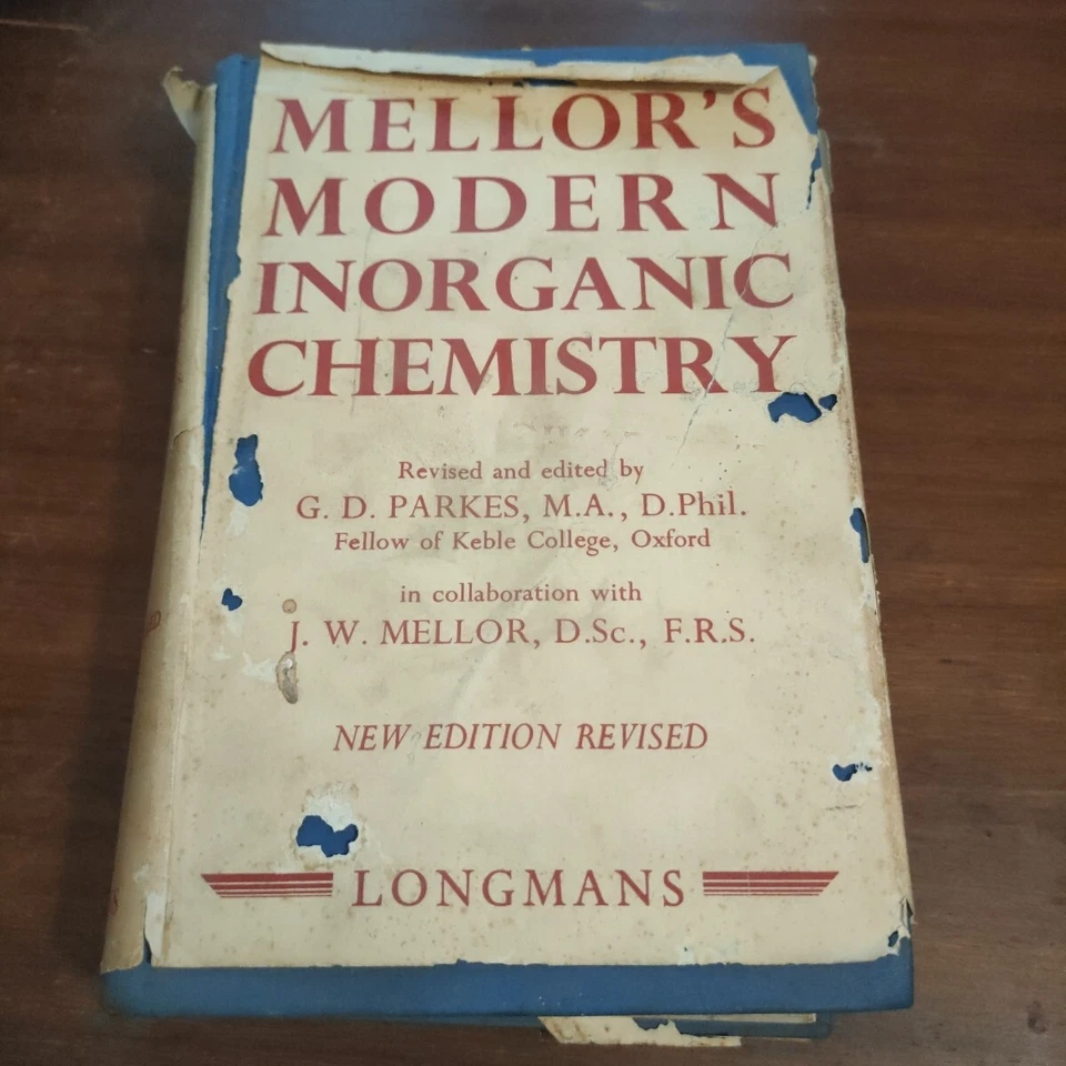 Mellor's Modern Inorganic Chemistry New Revised Edition 1940 Hardcover & DJ - Image 1 of 4