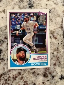 2018 Topps Series 1 1983 Insert Card Colorado Rockies Charlie Blackmon #83-27 - Bild 1 von 1